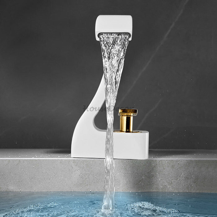 Modern bath shower mixer tap waterfall spout additional view