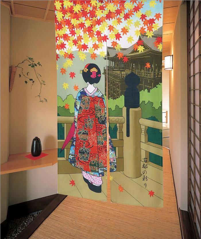 Modern Fabric doorway curtain room divider design main view