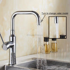 Modern kitchen sink mixer tap swivel spout additional view