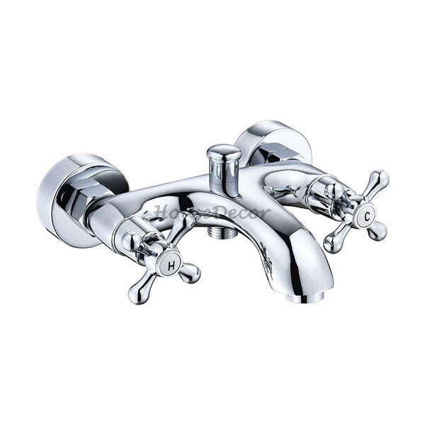 Modern Brass bath shower mixer tap dual handle control main view