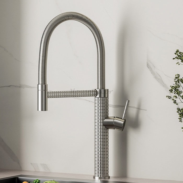Modern kitchen sink mixer tap swivel spout additional view
