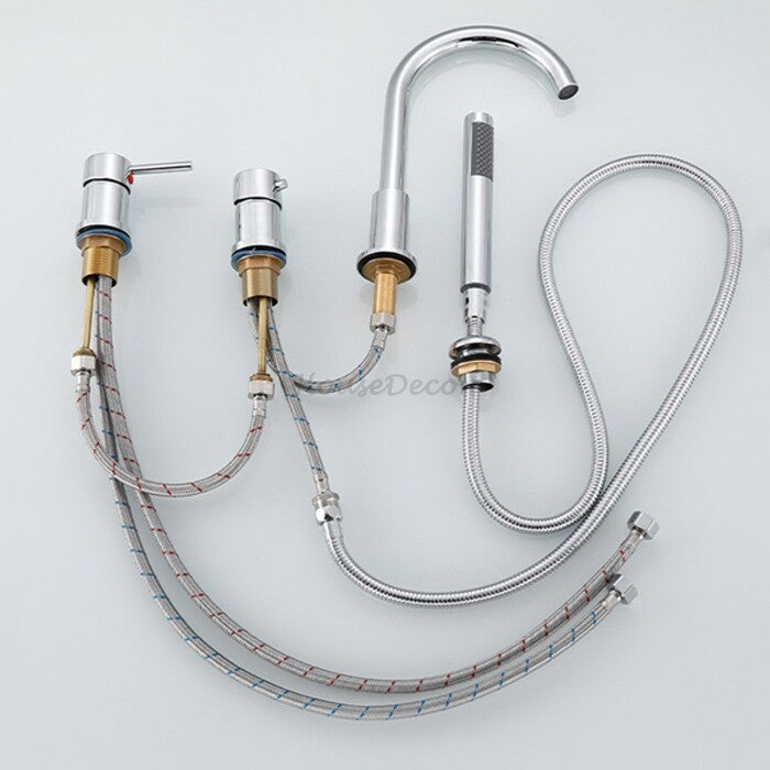 Modern bath shower mixer tap handheld shower set additional view