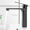 Modern bath shower mixer tap single lever control detail view