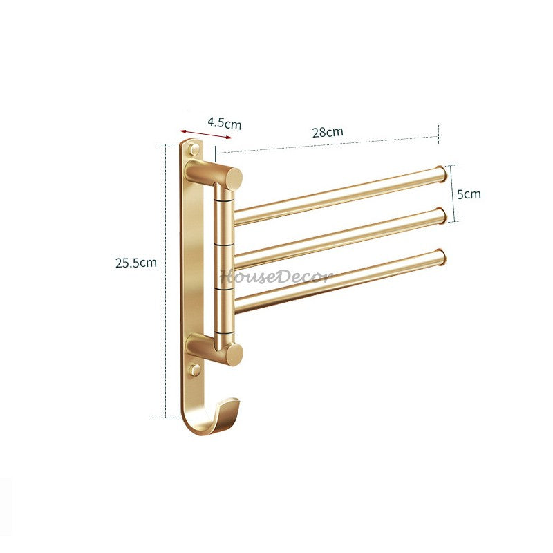 Modern Brass towel rack swivel spout additional view