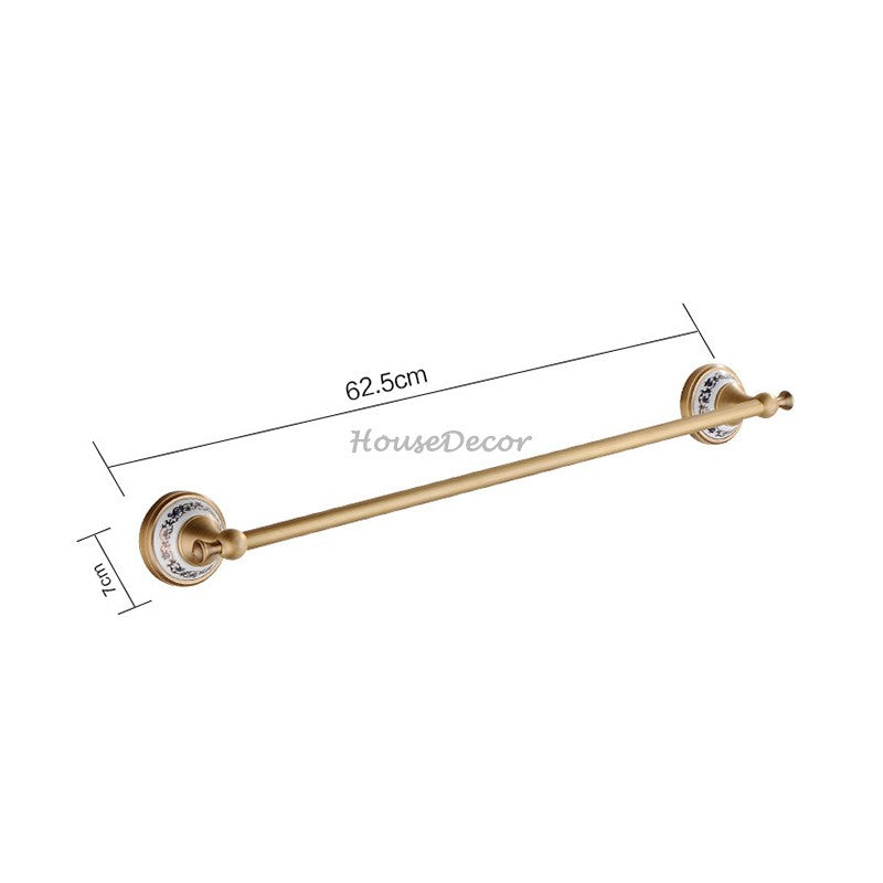 Antique Brass towel rack wall mounted design additional view