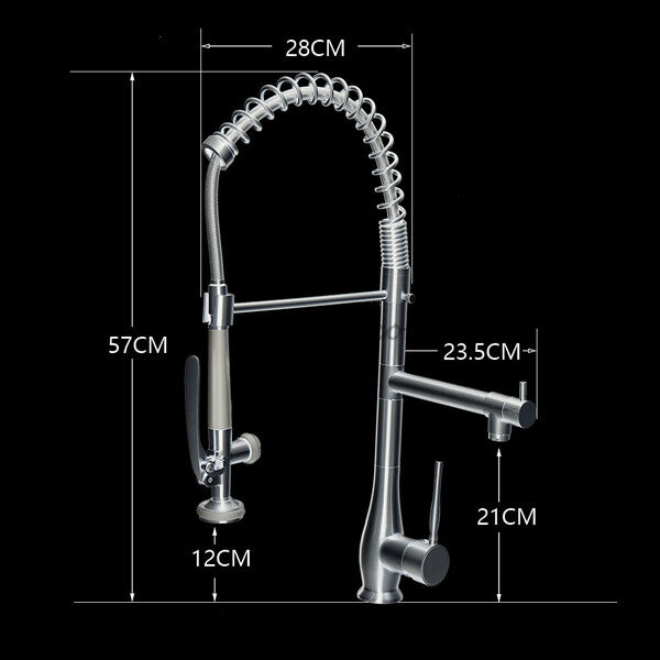 Modern kitchen sink mixer tap swivel spout additional view