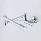 Chrome kitchen sink mixer tap swivel spout main view