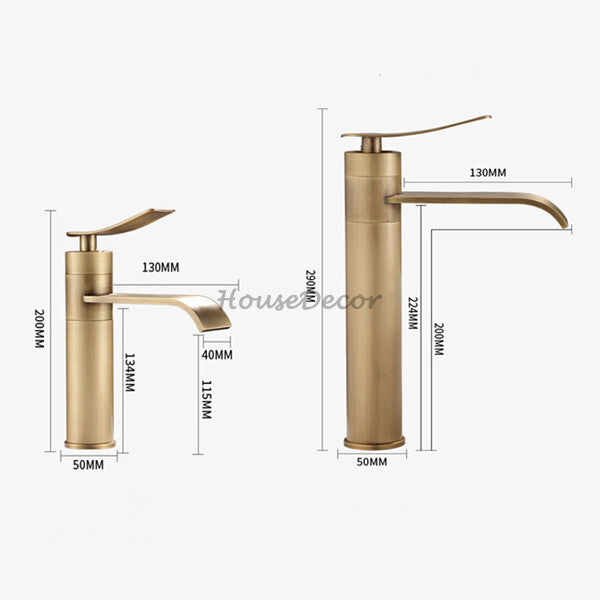 Modern Brass bath shower mixer tap waterfall spout additional view