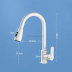 White bath shower mixer tap pull out spray additional view