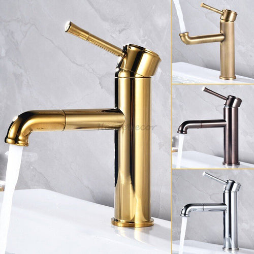 Modern bath shower mixer tap swivel spout main view