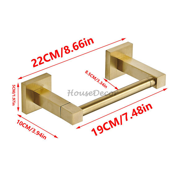 Gold Stainless Steel toilet paper holder swivel spout additional view