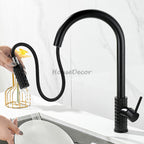 Modern kitchen sink mixer tap swivel spout additional view