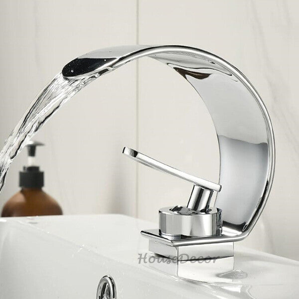 Modern bath shower mixer tap waterfall spout additional view