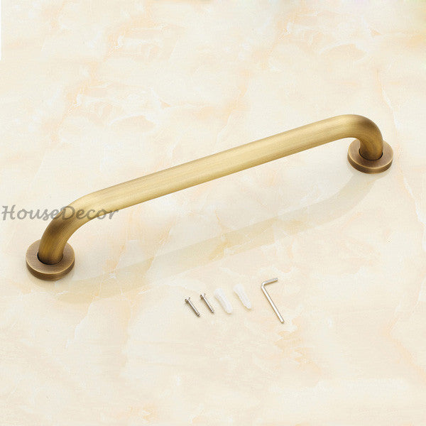 Modern bathroom grab bar safety grip detail view