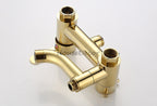 Gold Brass bath shower mixer tap wall mounted design additional view