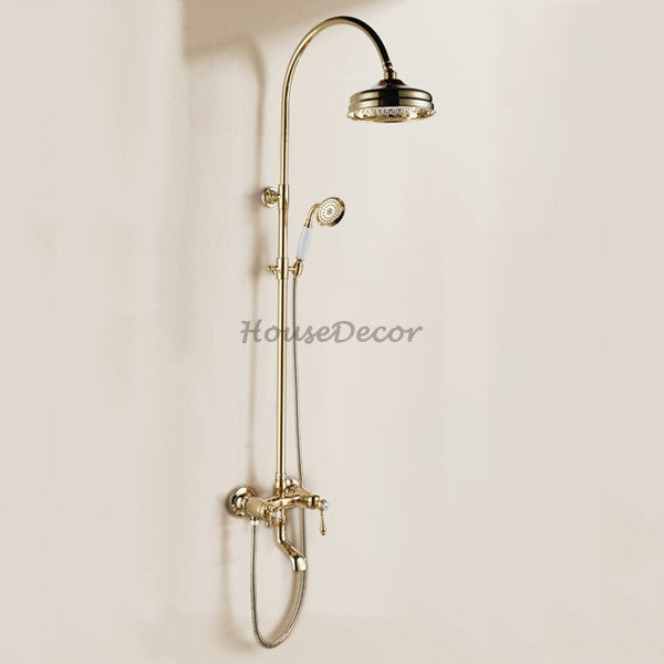 Brass bath shower mixer tap handheld shower set additional view
