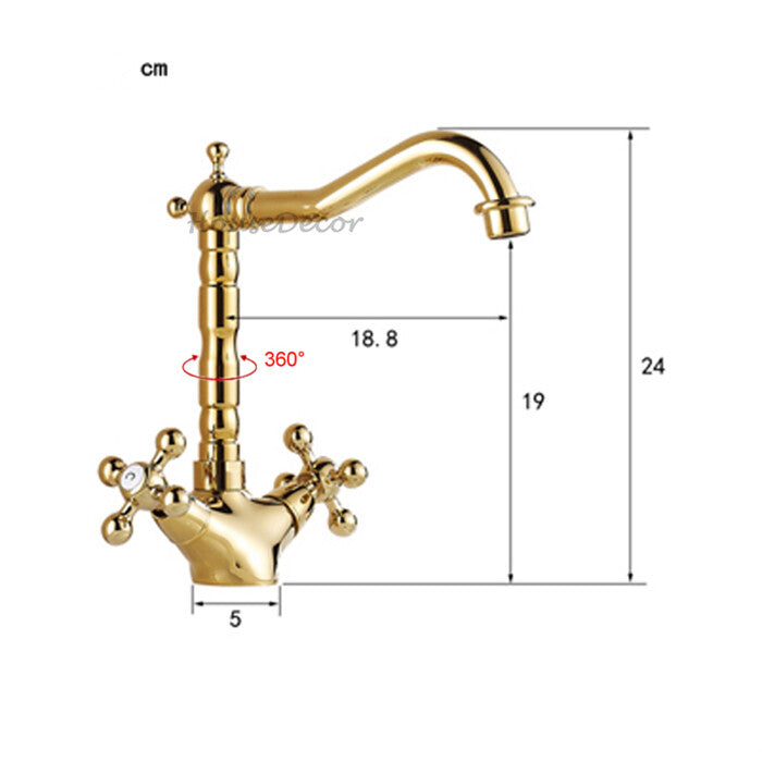 Gold Brass bath shower mixer tap swivel spout additional view