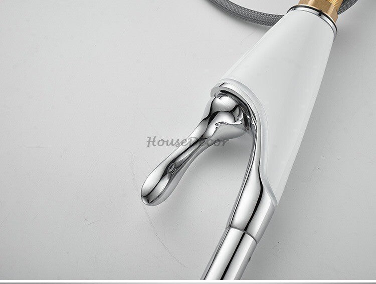 Modern kitchen sink mixer tap pull out spray additional view