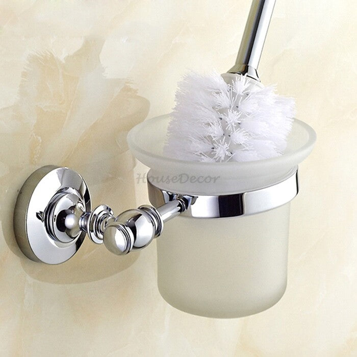 Modern toilet brush holder wall mounted design detail view