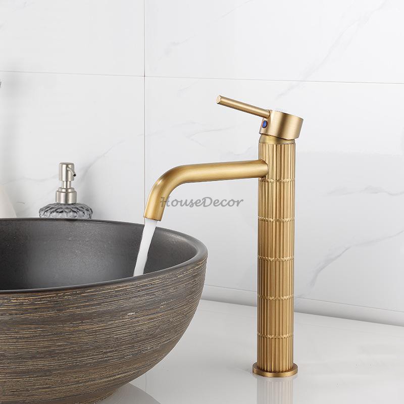 Modern Brass bath shower mixer tap single lever control detail view