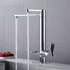 Chrome Brass kitchen sink mixer tap deck mounted design main view