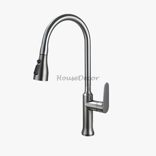Modern kitchen sink mixer tap pull out spray additional view