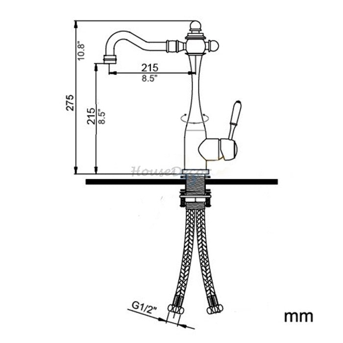 Black Ceramic kitchen sink mixer tap swivel spout detail view
