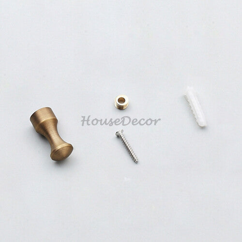 Brass robe hook wall mounted design detail view