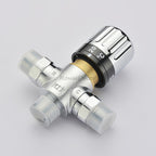 Modern bath shower mixer tap thermostatic control detail view