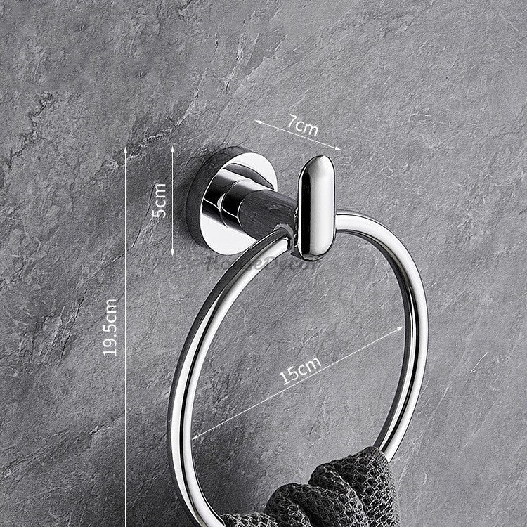 Modern Stainless Steel towel ring wall mounted design detail view