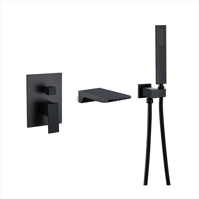 Modern bath shower mixer tap waterfall spout main view