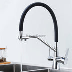 Modern kitchen sink mixer tap swivel spout additional view