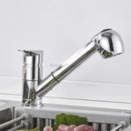 Brass kitchen sink mixer tap pull out spray additional view