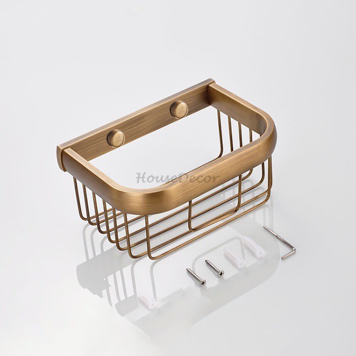 Brass toilet paper holder wall mounted design additional view