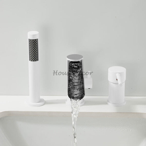 Modern bath shower mixer tap waterfall spout additional view