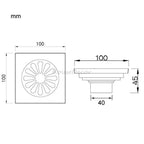 Black Brass shower drain detailed product view additional view