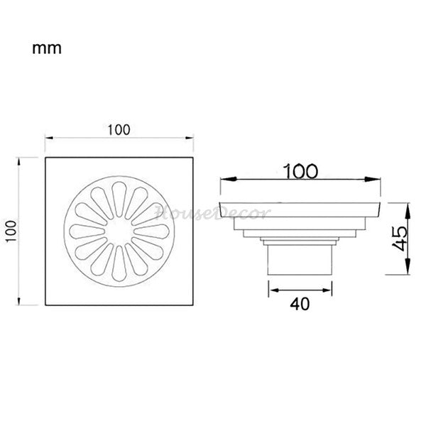Black Brass shower drain detailed product view additional view