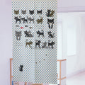 Black Fabric doorway curtain room divider design main view