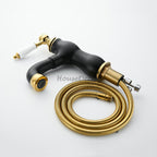 Black bath shower mixer tap pull out spray additional view