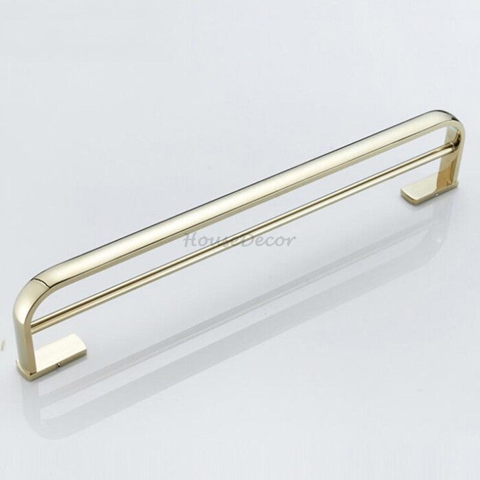 Gold towel rack wall mounted design detail view