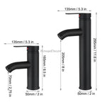 Matte Black bathroom basin mixer tap waterfall spout additional view