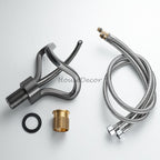 Modern bathroom basin mixer tap waterfall spout additional view