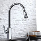 Modern kitchen sink mixer tap pull out spray additional view