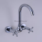 Chrome kitchen sink mixer tap swivel spout main view