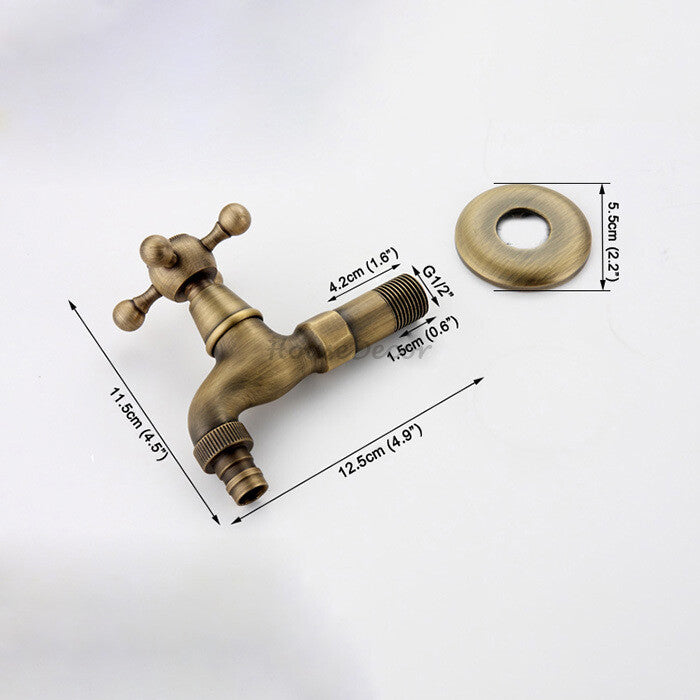 Antique Brass utility faucet detailed product view detail view
