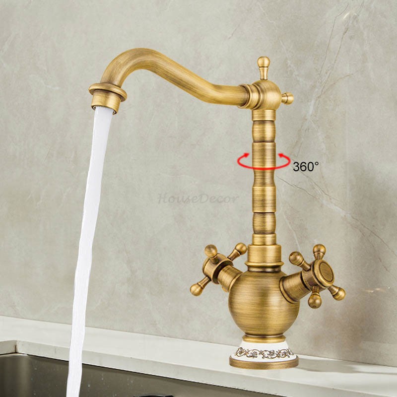 Modern kitchen sink mixer tap swivel spout additional view