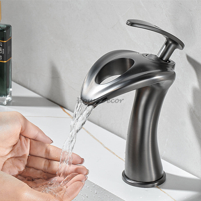 Modern bath shower mixer tap waterfall spout additional view