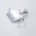 Chrome toilet paper holder wall mounted design detail view
