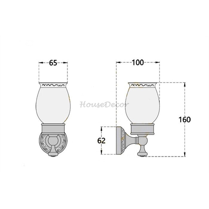 Black Brass toothbrush holder detailed product view additional view