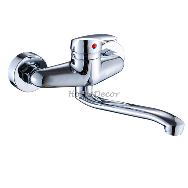 Modern kitchen sink mixer tap swivel spout main view